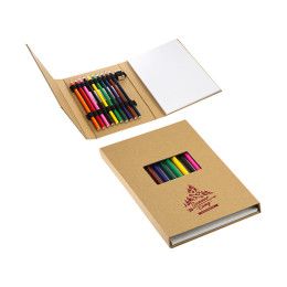 Custom Artisan Sketch Pad with 10-Piece Colored Pencil Set Custom Artisan Sketch Pad with 10-Piece Colored Pencil Set
