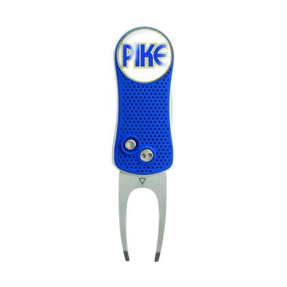 Custom Ahead Switchfix Divot Repair Tool - Blue with Silver open view