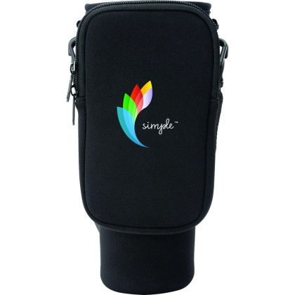 Custom Essentials Waterbottle Holder - Black front view Custom Essentials Waterbottle Holder - Black front view