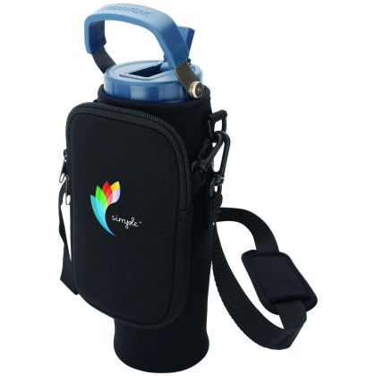 Custom Essentials Waterbottle Holder - Black in use Custom Essentials Waterbottle Holder - Black in use