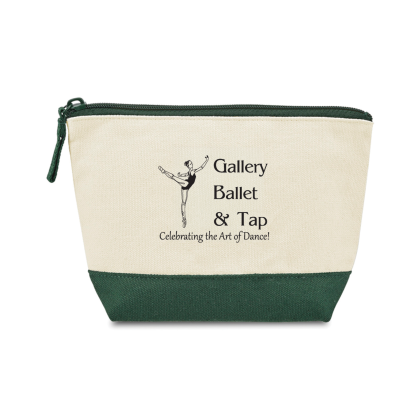 Custom Canvas Zippered Pouch - Green Custom Canvas Zippered Pouch - Green