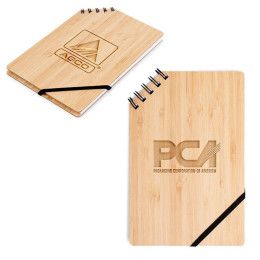 Custom A5 Corner Spiral Bound Journal Book with Bamboo Custom A5 Corner Spiral Bound Journal Book with Bamboo