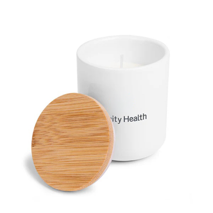 Custom AromaHaven Ceramic Soy Candle - Vanilla Open View Custom AromaHaven Ceramic Soy Candle - Vanilla Open View