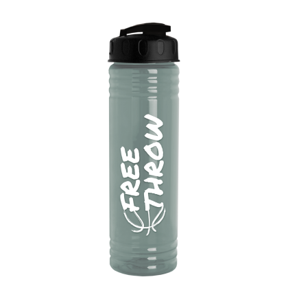 Custom 24 Oz. Slim Fit UpCycle RPET Bottle With Flip Lid - Glacier Blue
