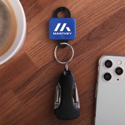 Custom EZ Clip Keyholder - Blue Lifestyle View Custom EZ Clip Keyholder - Blue Lifestyle View
