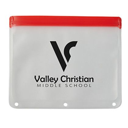 Custom Zip-it PEVA School Pouch - Blue