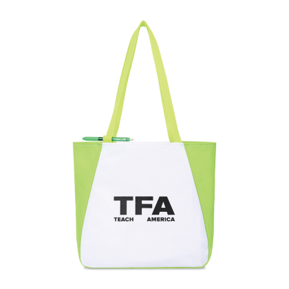 Custom Arlo Recycled rPET Tote - Lime Green Custom Arlo Recycled rPET Tote - Lime Green