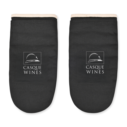 Custom La Cuisine Recycled Cotton Oven Mitt Set - AWARE - Black Custom La Cuisine Recycled Cotton Oven Mitt Set - AWARE - Black