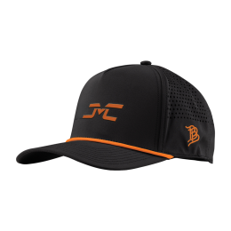 Custom Branded Bills 545 Bare Curved Rope Cap - Black with Tangerine Custom Branded Bills 545 Bare Curved Rope Cap - Black with Tangerine