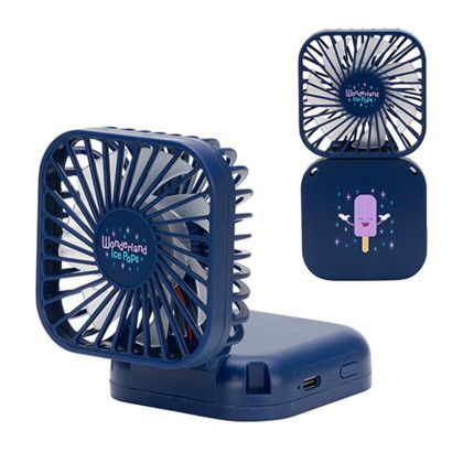 Custom Whirlwind Mini Folding Rechargeable Fan with Lanyard Custom Whirlwind Mini Folding Rechargeable Fan with Lanyard