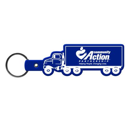 Custom Truck Flexible Key Tag - Blue