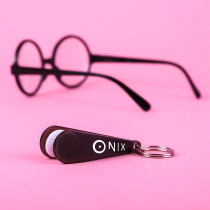 Custom Opty Eye Glass Cleaner - Black Lifestyle View Custom Opty Eye Glass Cleaner - Black Lifestyle View