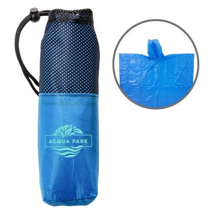Custom Rainshield PEVA Poncho - Blue Custom Rainshield PEVA Poncho - Blue