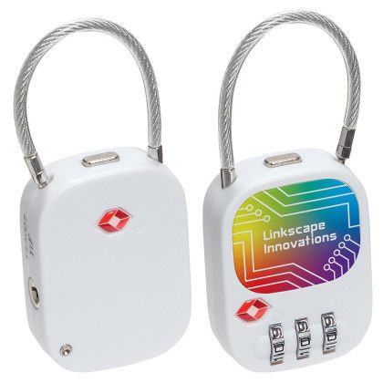 Custom Escort TSA-Approved Luggage Lock - White Custom Escort TSA-Approved Luggage Lock - White