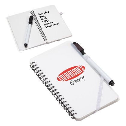 Custom Write + Wipe Erasable Jotter Notebook - White Custom Write + Wipe Erasable Jotter Notebook - White