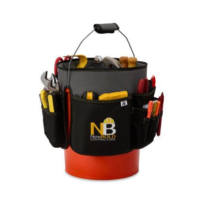 Custom Heritage Supply Pro Recycled rPET 18-inch 5-Gallon Bucket Tool Organizer - Dark gray Custom Heritage Supply Pro Recycled rPET 18-inch 5-Gallon Bucket Tool Organizer - Dark gray