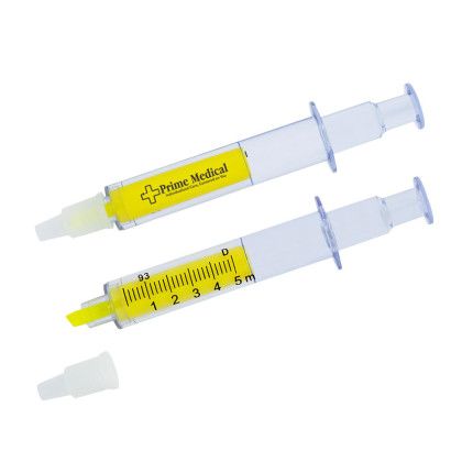 Custom Syringe Highlighter - Yellow Custom Syringe Highlighter - Yellow