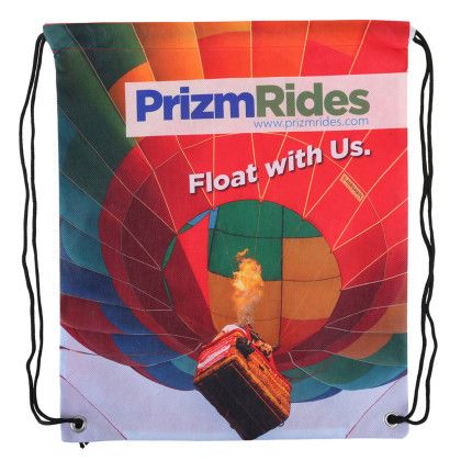 Custom Sublimated Non-Woven Drawstring Backpack - Red Custom Sublimated Non-Woven Drawstring Backpack - Red