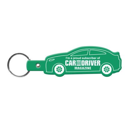 Custom Car Flexible Key Tag - Green