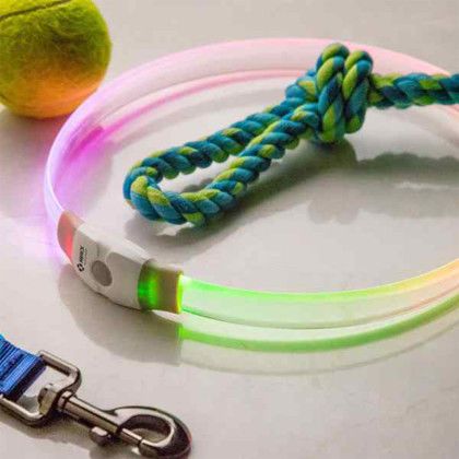 Custom Nite Ize Nitehowl Max Rechargeable Led Safety Necklace - Gray In use Custom Nite Ize Nitehowl Max Rechargeable Led Safety Necklace - Gray In use