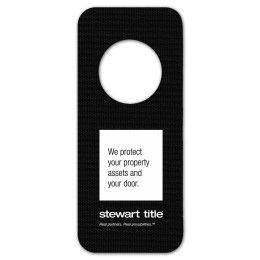 Custom Vinyl Door Hanger Jar Opener - Black