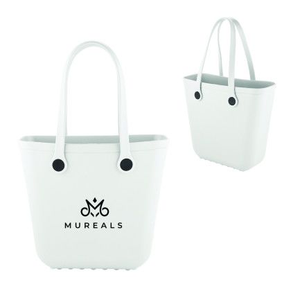 Custom Medium Sol Mate Tote Bag - White Custom Medium Sol Mate Tote Bag - White