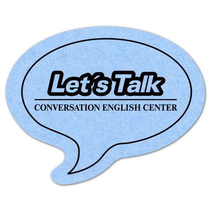 Custom Talk Bubble Compressed Sponge - Blue Custom Talk Bubble Compressed Sponge - Blue