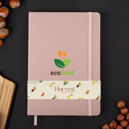 Custom Harvest Fruit Fiber Notebook - Hazelnut Lifestyle Custom Harvest Fruit Fiber Notebook - Hazelnut Lifestyle