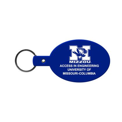 Custom Oval Flexible Key Tag - Blue Custom Oval Flexible Key Tag - Blue