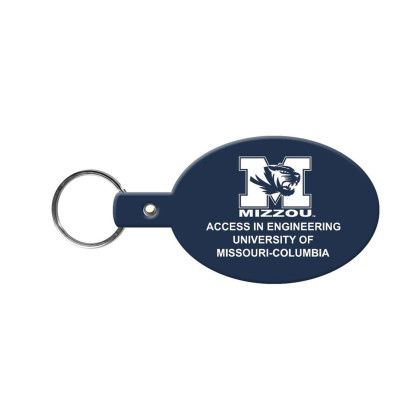 Custom Oval Flexible Key Tag - Dark blue Custom Oval Flexible Key Tag - Dark blue