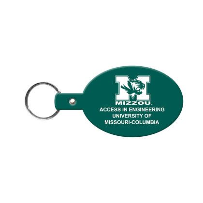 Custom Oval Flexible Key Tag - Dark green Custom Oval Flexible Key Tag - Dark green