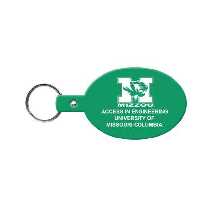 Custom Oval Flexible Key Tag - Green Custom Oval Flexible Key Tag - Green