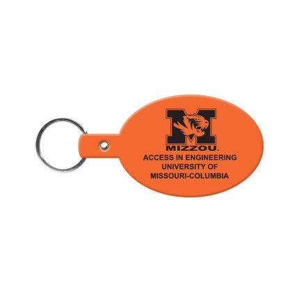 Custom Oval Flexible Key Tag - Orange Custom Oval Flexible Key Tag - Orange