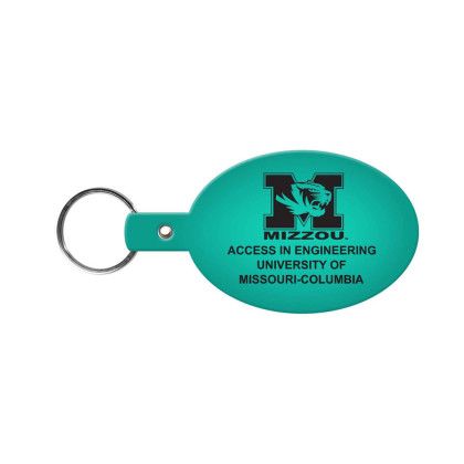 Custom Oval Flexible Key Tag - Translucent aqua Custom Oval Flexible Key Tag - Translucent aqua
