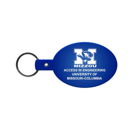 Custom Oval Flexible Key Tag - Translucent blue Custom Oval Flexible Key Tag - Translucent blue