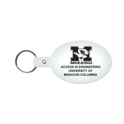Custom Oval Flexible Key Tag - Translucent frost Custom Oval Flexible Key Tag - Translucent frost