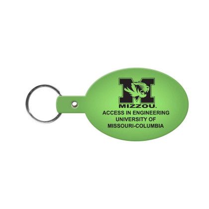 Custom Oval Flexible Key Tag - Translucent lime green Custom Oval Flexible Key Tag - Translucent lime green
