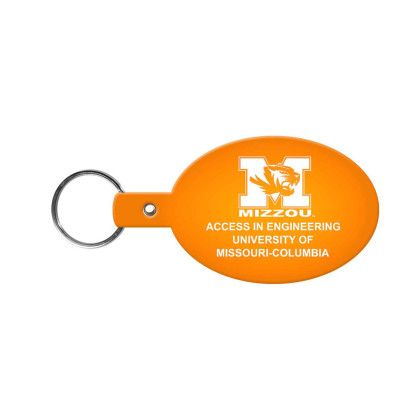 Custom Oval Flexible Key Tag - Translucent orange Custom Oval Flexible Key Tag - Translucent orange