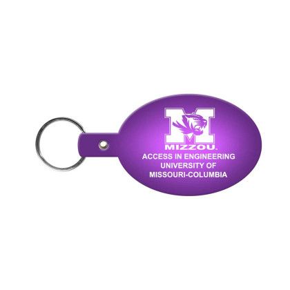 Custom Oval Flexible Key Tag - Translucent purple Custom Oval Flexible Key Tag - Translucent purple