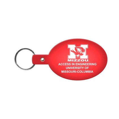 Custom Oval Flexible Key Tag - Translucent red Custom Oval Flexible Key Tag - Translucent red