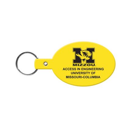 Custom Oval Flexible Key Tag - Yellow Custom Oval Flexible Key Tag - Yellow