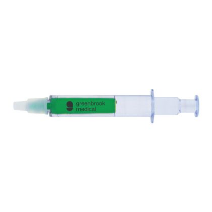 Custom Syringe Highlighter - Green Custom Syringe Highlighter - Green