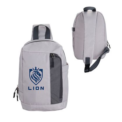 Custom Greyhound Crossbody Bag - Gray - Front & Back view Custom Greyhound Crossbody Bag - Gray - Front & Back view