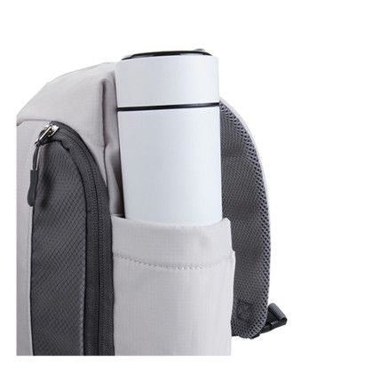 Custom Greyhound Crossbody Bag - Gray - Side view Custom Greyhound Crossbody Bag - Gray - Side view