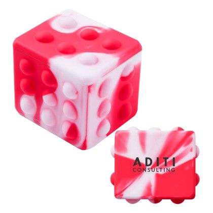 Custom Rectangle Push Pop Ball - Red/white Custom Rectangle Push Pop Ball - Red/white