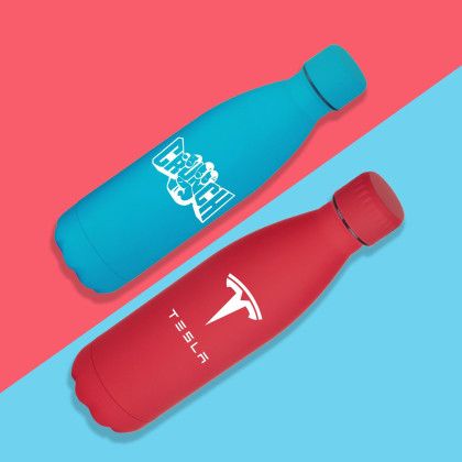 Custom 17 oz Matte Finish Stainless Steel Bottle - All Colors 