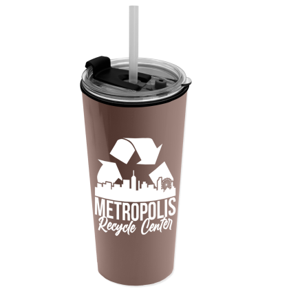 The Roadmaster Custom 18 oz. Travel Tumbler 2-in-1 Flip - Straw Hole Lid - Mocha Mousse The Roadmaster Custom 18 oz. Travel Tumbler 2-in-1 Flip - Straw Hole Lid - Mocha Mousse
