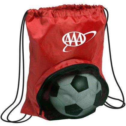 Custom Striker Drawstring Backpack - Red