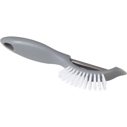 Custom Veggie Brush/Peeler - Grey Front View Custom Veggie Brush/Peeler - Grey Front View