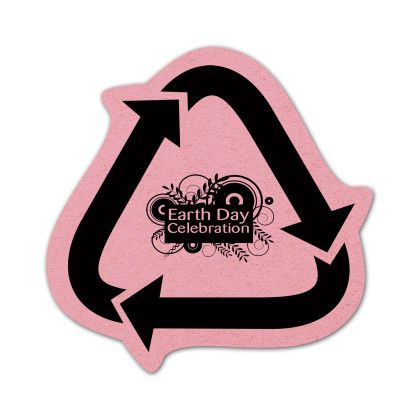 Custom Recycle Arrows Compressed Sponge - Pink Custom Recycle Arrows Compressed Sponge - Pink